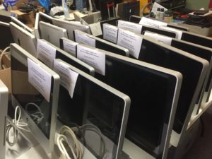 iMacs ready for Walter Reed Medical Center to help wounder warriors and their families.