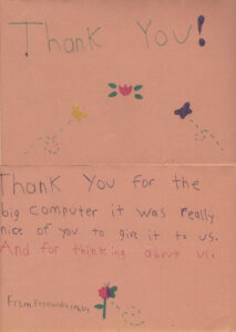 MacRecycleClinic gets thank you notes!